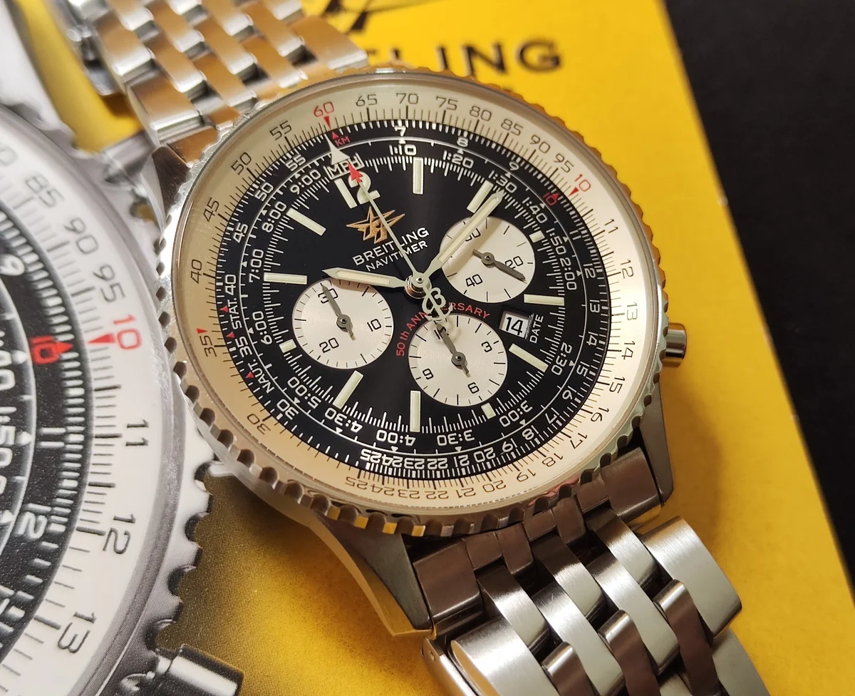 BREITLING 百年靈 Navitimer 50周年紀念款 錶徑41mm 自動上鍊 計時功能~原廠盒單 絕版珍藏 圖3